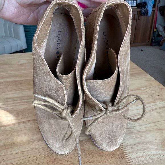 Lucky Brand Tan Suede Wedge Booties - Picture 6 of 7